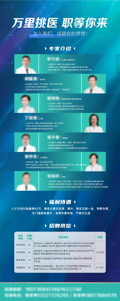 源文件下载【享设计】搜索编号：77530021176004578【招聘医疗团队海报】