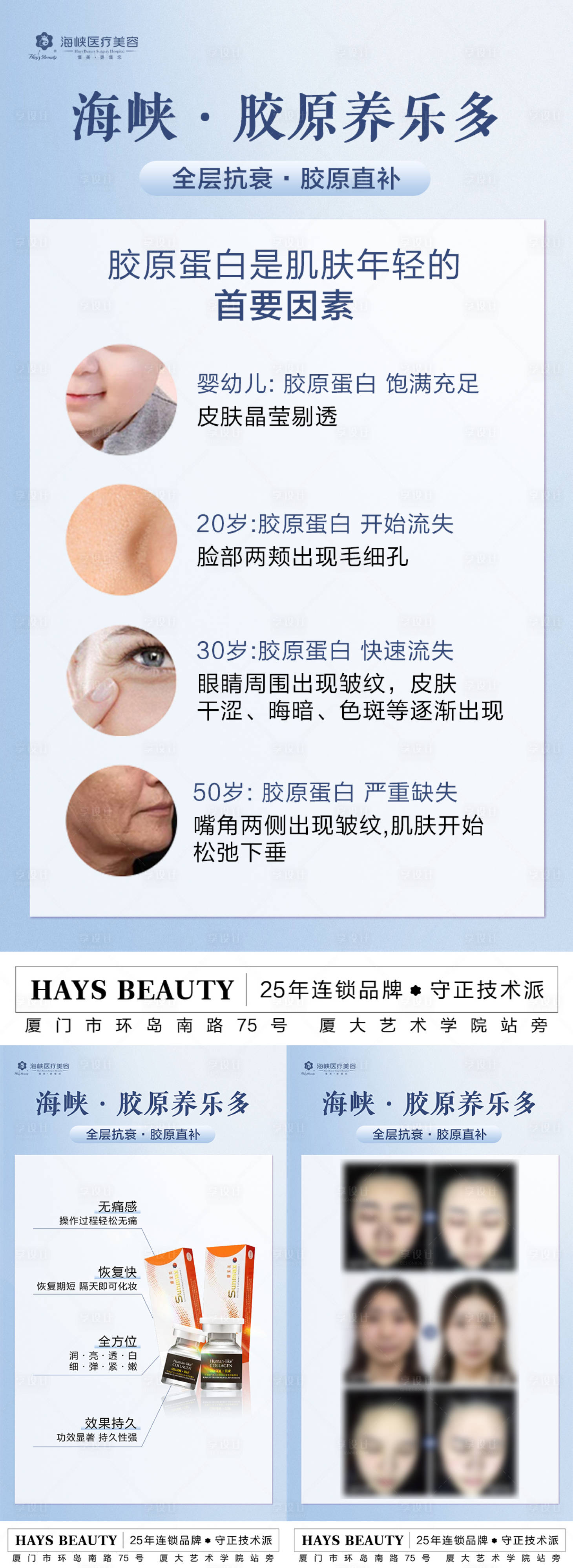 源文件下載【享設計】搜索編號：48430020749915753【膠原養樂多醫美抗衰系列海報】