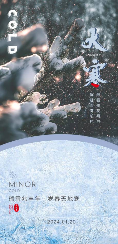 源文件下载【大寒海报】编号：89250021255997535