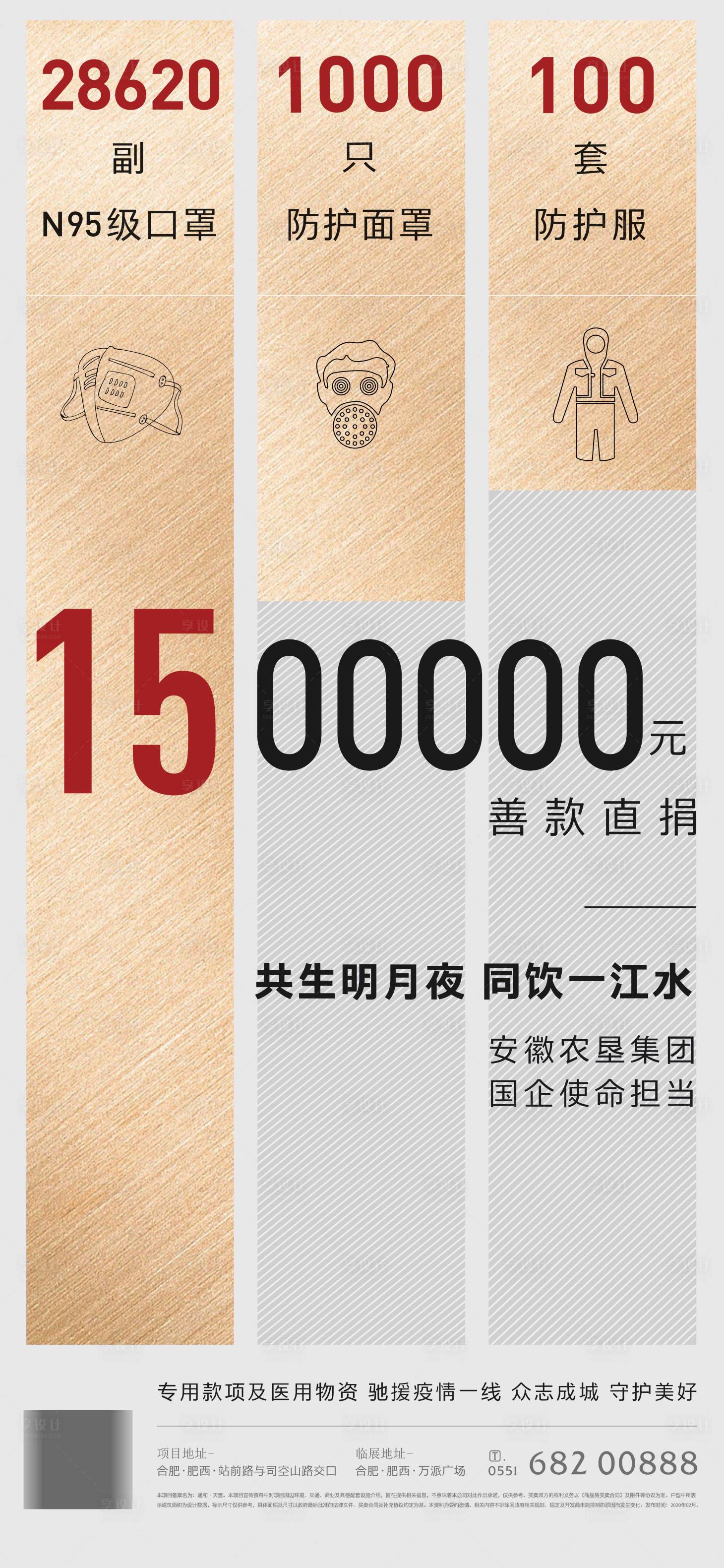 源文件下载【享设计】搜索编号：52680021202839476【地产捐赠爱心海报】