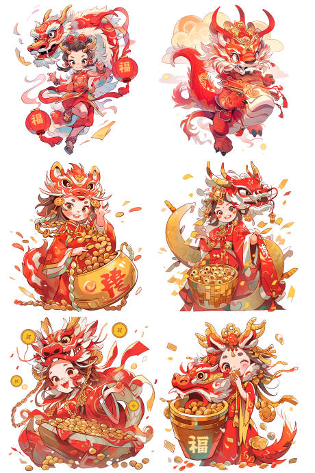 源文件下载【龙年手绘IP形象设计】编号：92710021242158050