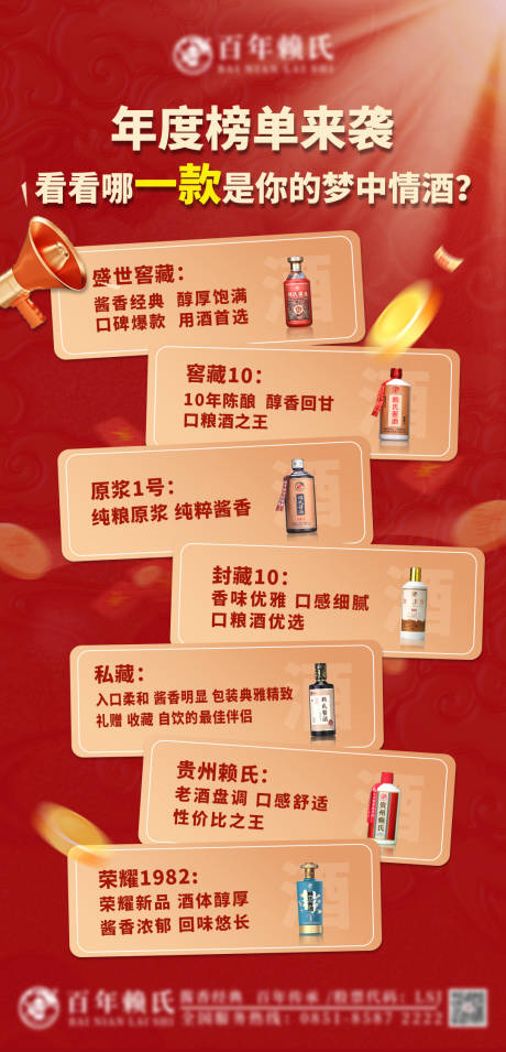 源文件下载【白酒年度榜单营销海报】编号：10760020991588389