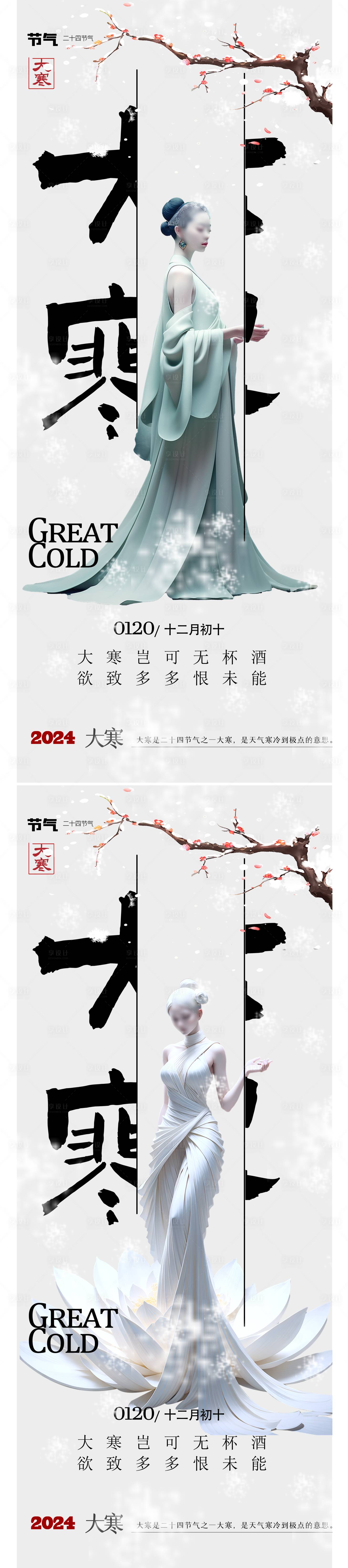 源文件下载【医美大寒节气系列海报】编号：86280021194654447