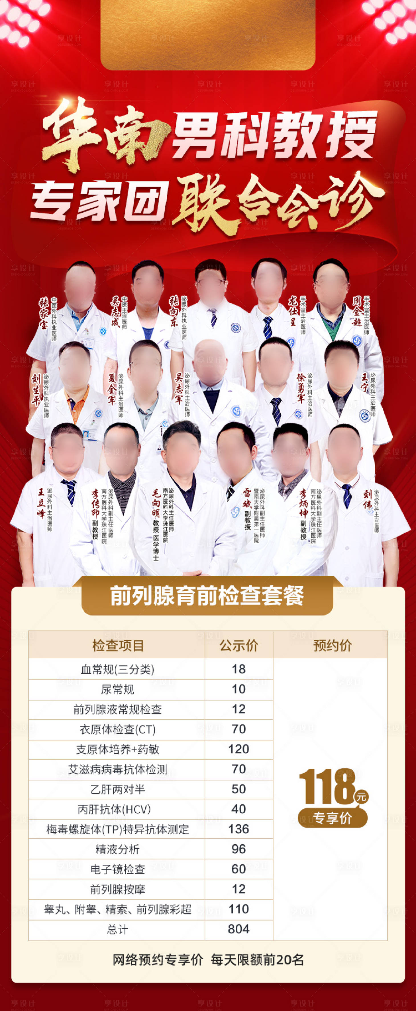 源文件下载【享设计】搜索编号：12900020993992185【男科专家会诊套餐海报】