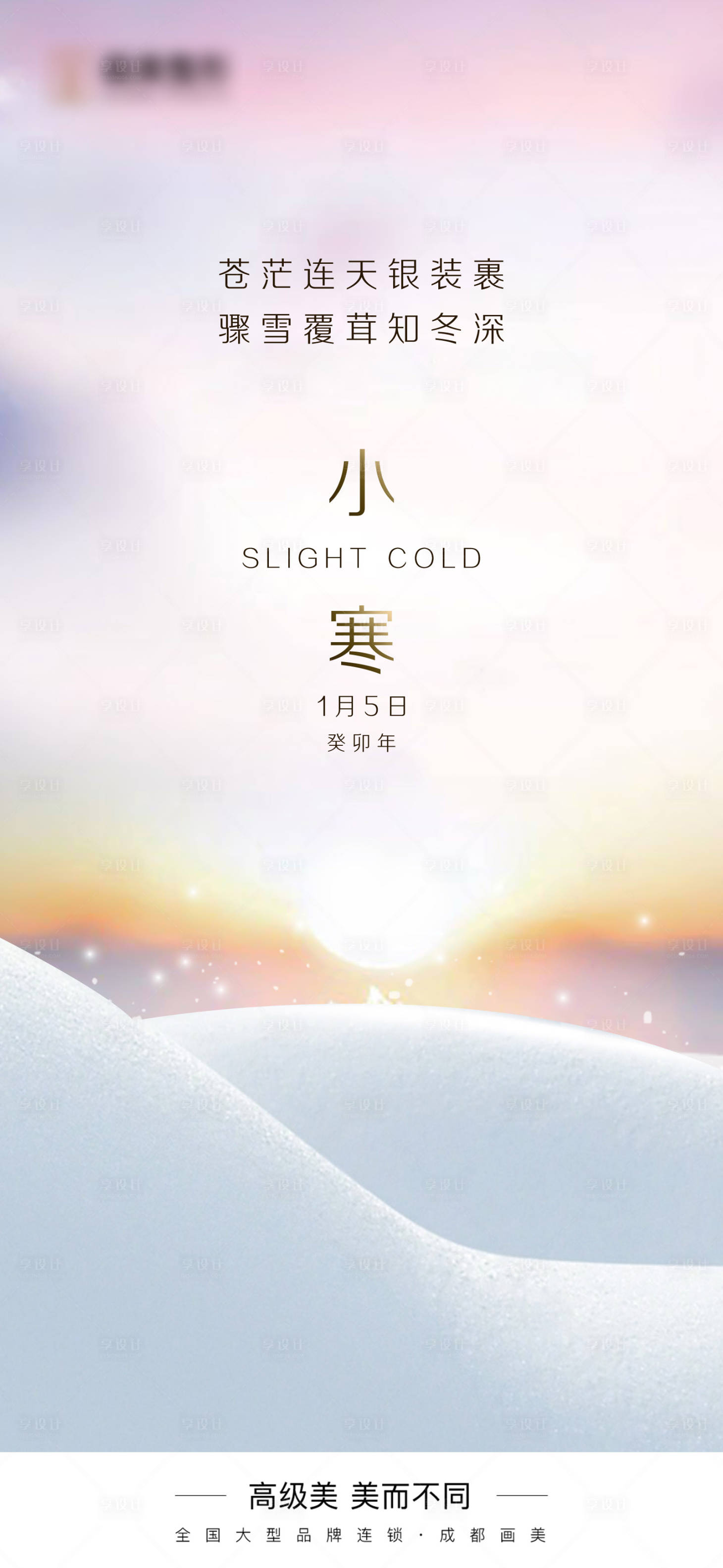 源文件下载【享设计】搜索编号：44310020990603554【医美小寒海报】