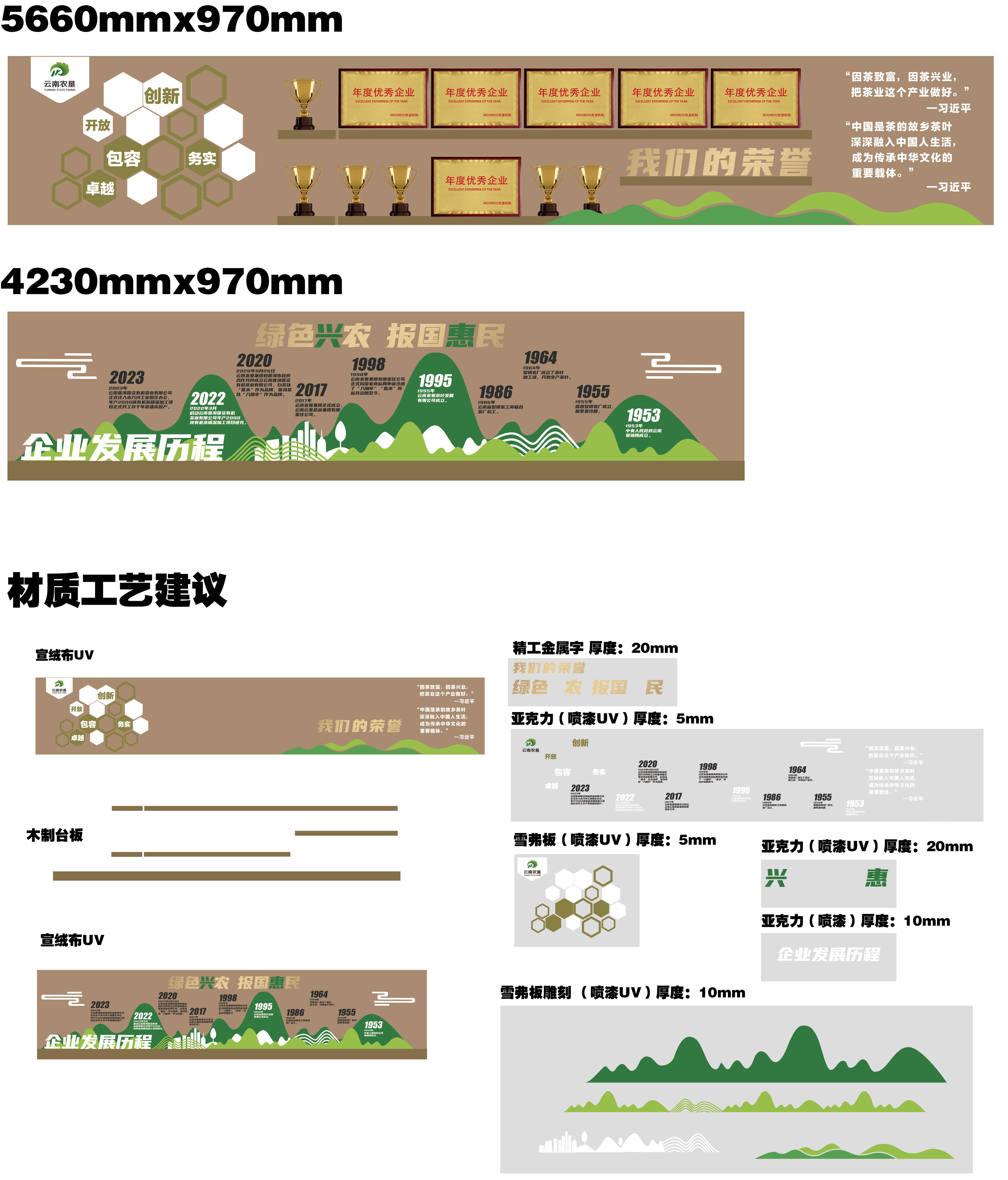 农业企业文化墙背景板