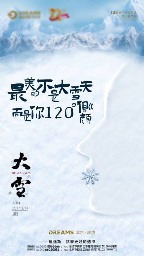 源文件下载【医美大雪节气海报】编号：20231206171452302