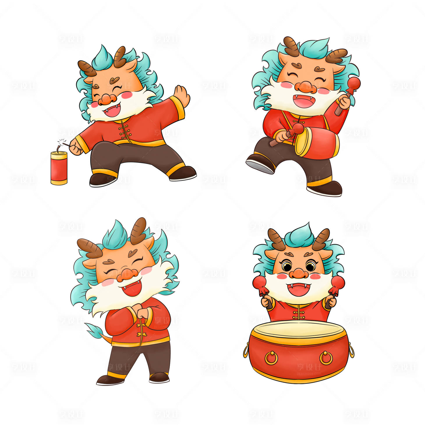 源文件下载【享设计】搜索编号：94620021137861295【龙年卡通形象】