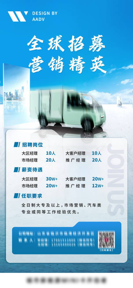 源文件下载【汽车招聘海报】编号：98420020842956606