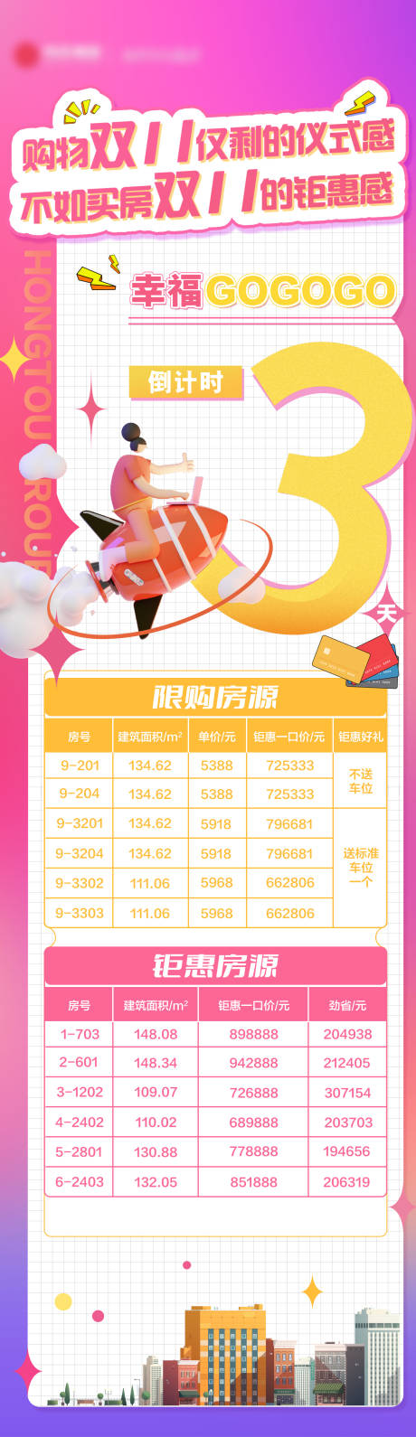 源文件下載【享設計】搜索編號：31130021130284657【雙11卡通房源海報】