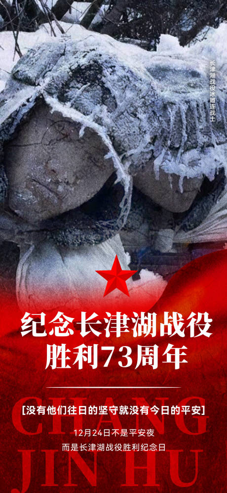 源文件下载【长津湖战役纪念日海报】编号：21340021136295328