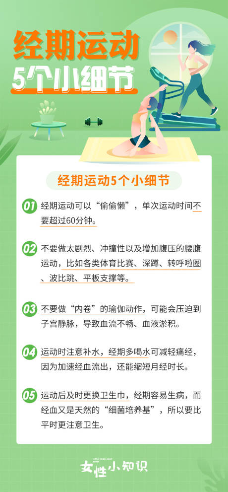 编号：20231221100621789【享设计】源文件下载-小知识女性月经运动海报