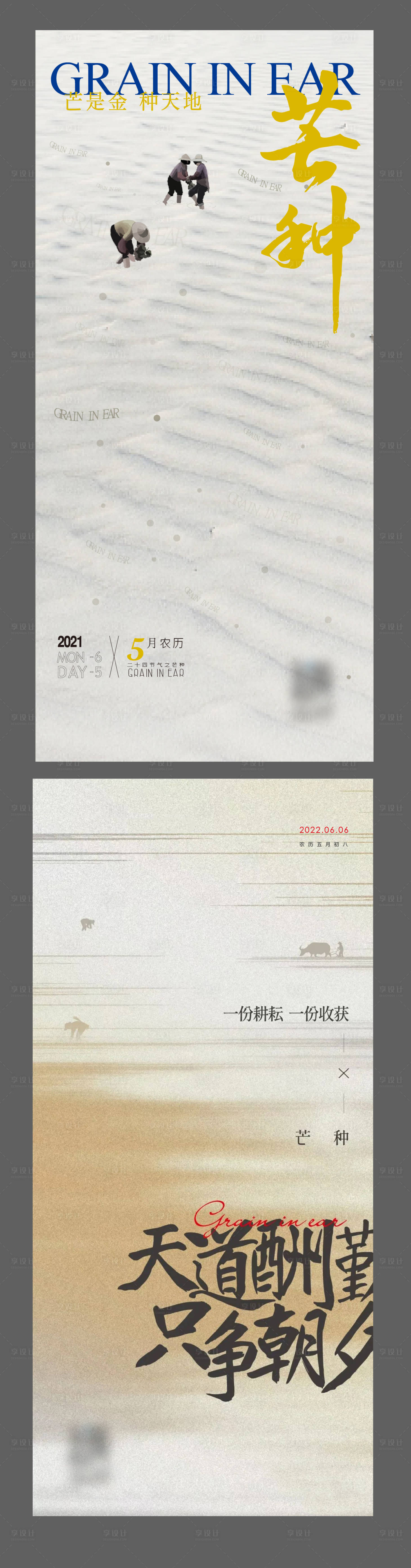 源文件下載【芒種節(jié)氣海報(bào)】編號：63590020761348082