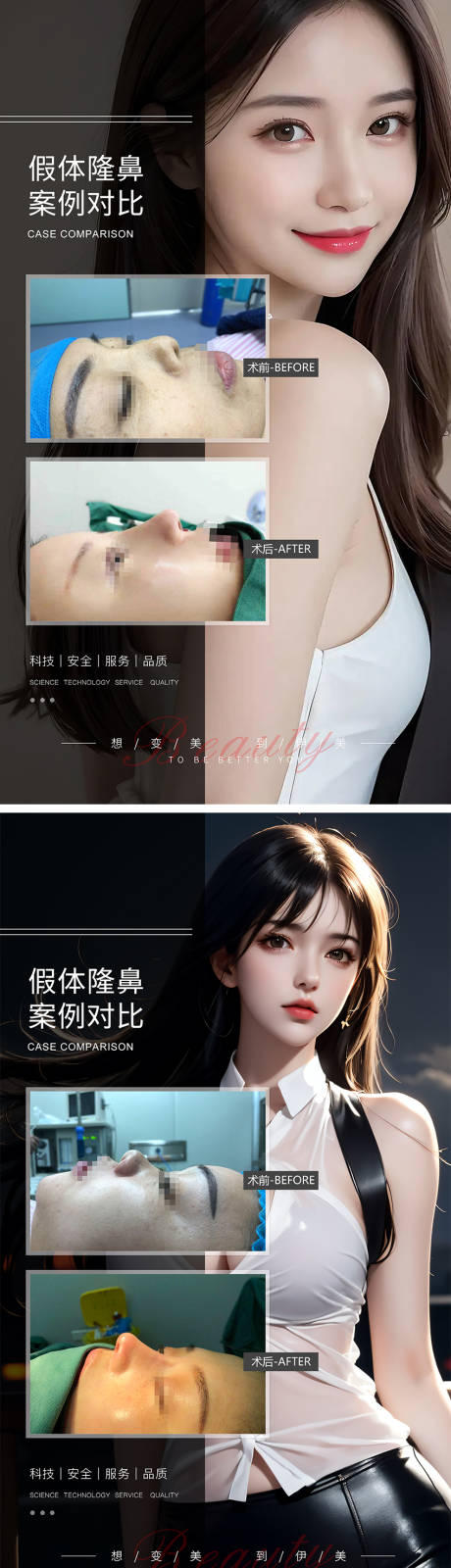 源文件下载【享设计】搜索编号：93040021089198586【医美案例对比模板海报】