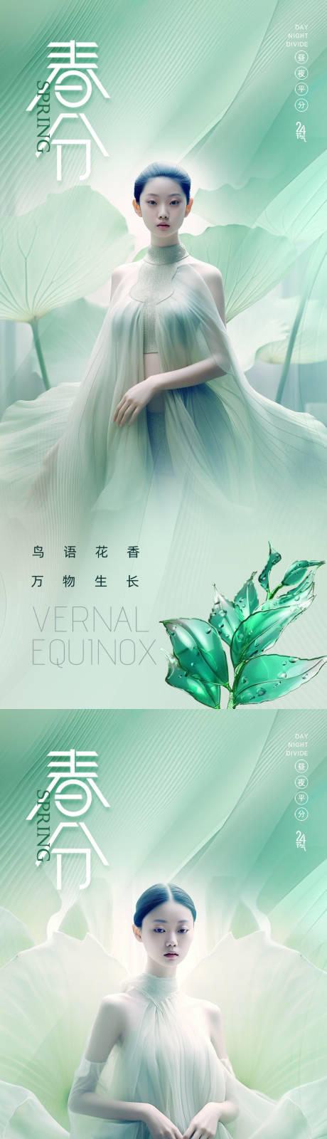 源文件下载【享设计】搜索编号：87000020745387817【医美春分促销小清新系列海报】