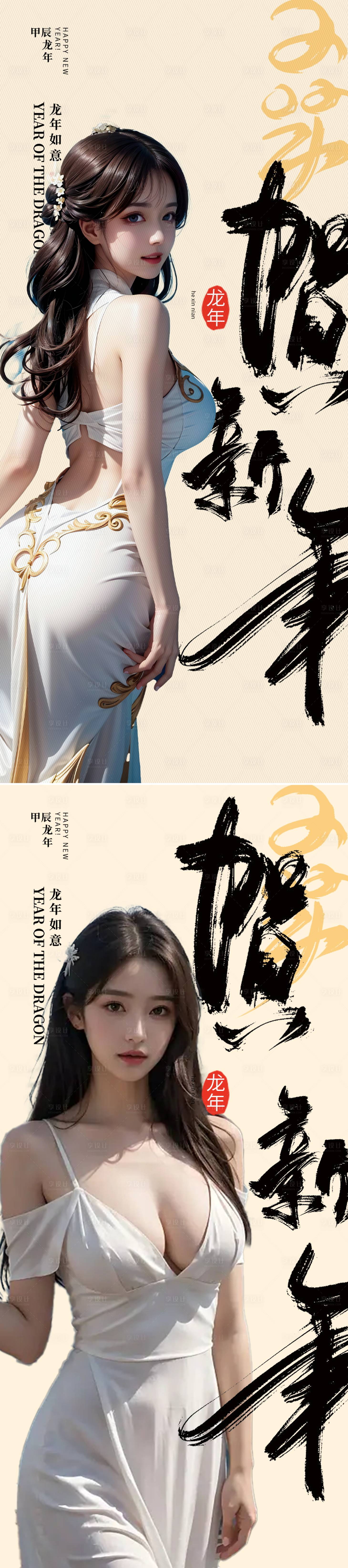 源文件下载【享设计】搜索编号：22330021242112857【医美新年海报】