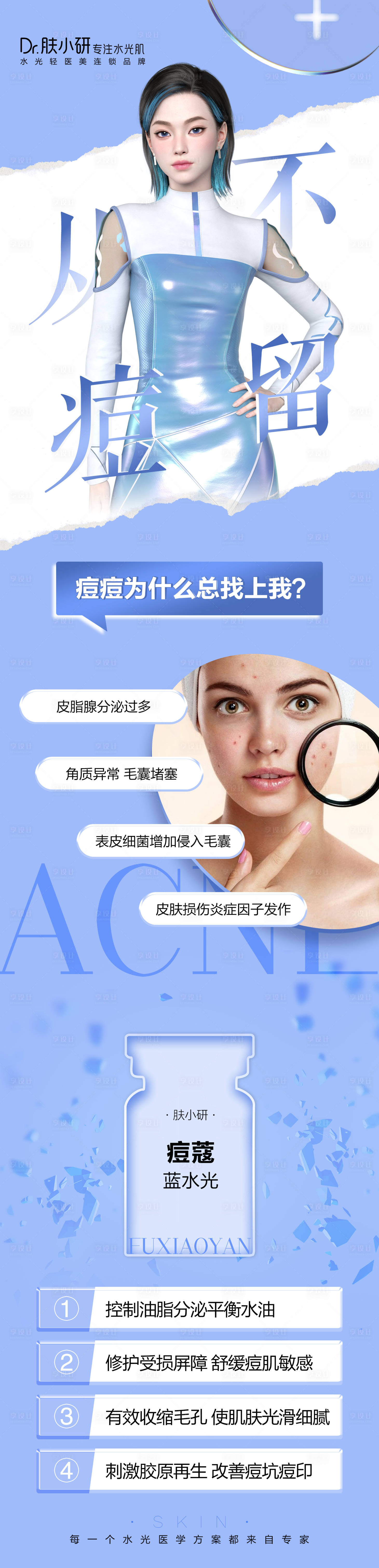 源文件下载【轻医美水光海报】编号：81280020827406011