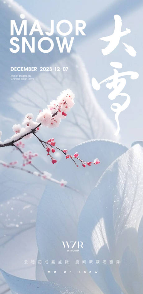 源文件下载【大雪节气海报】编号：36250020787644044