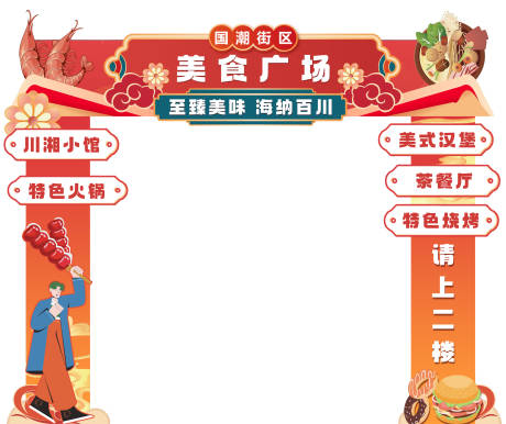 源文件下载【美食龙门架门头】编号：68020020898841995