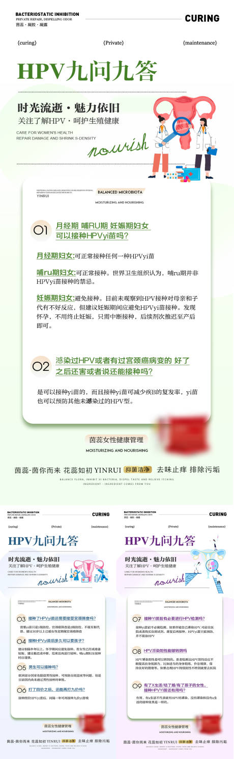 源文件下载【私密HPV九问九答海报】编号：23070020716377307