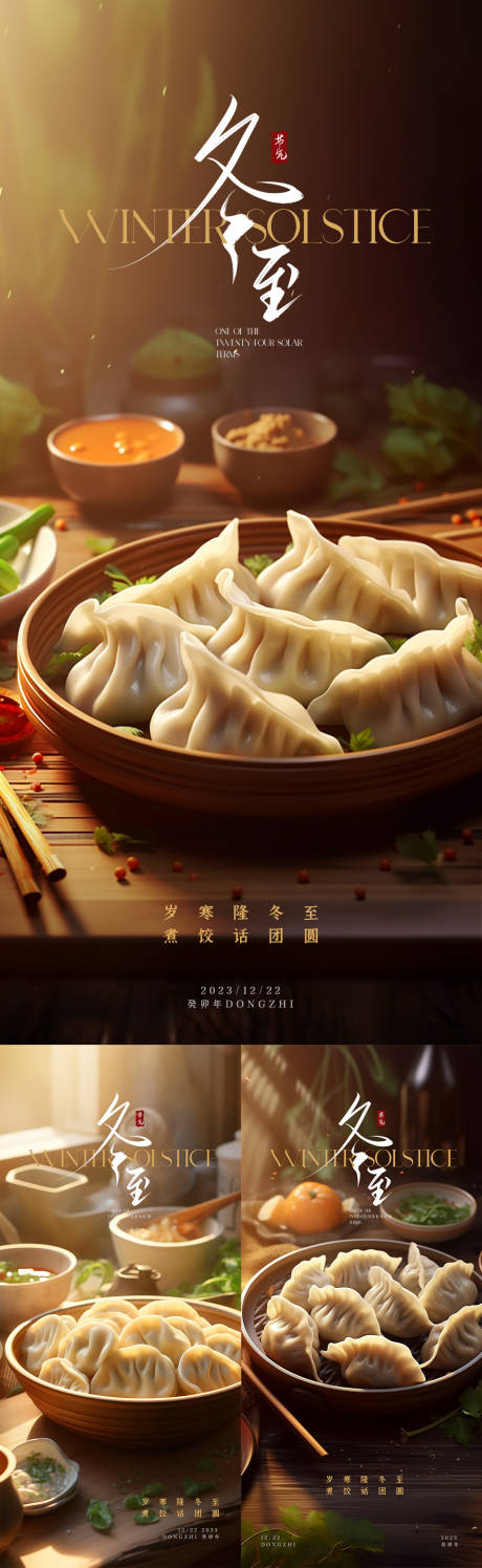 源文件下载【冬至饺子团圆海报】编号：59550020894224617