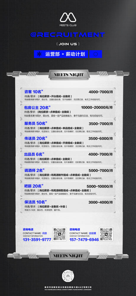 源文件下载【酒吧夜店招聘海报】编号：20680021077951660