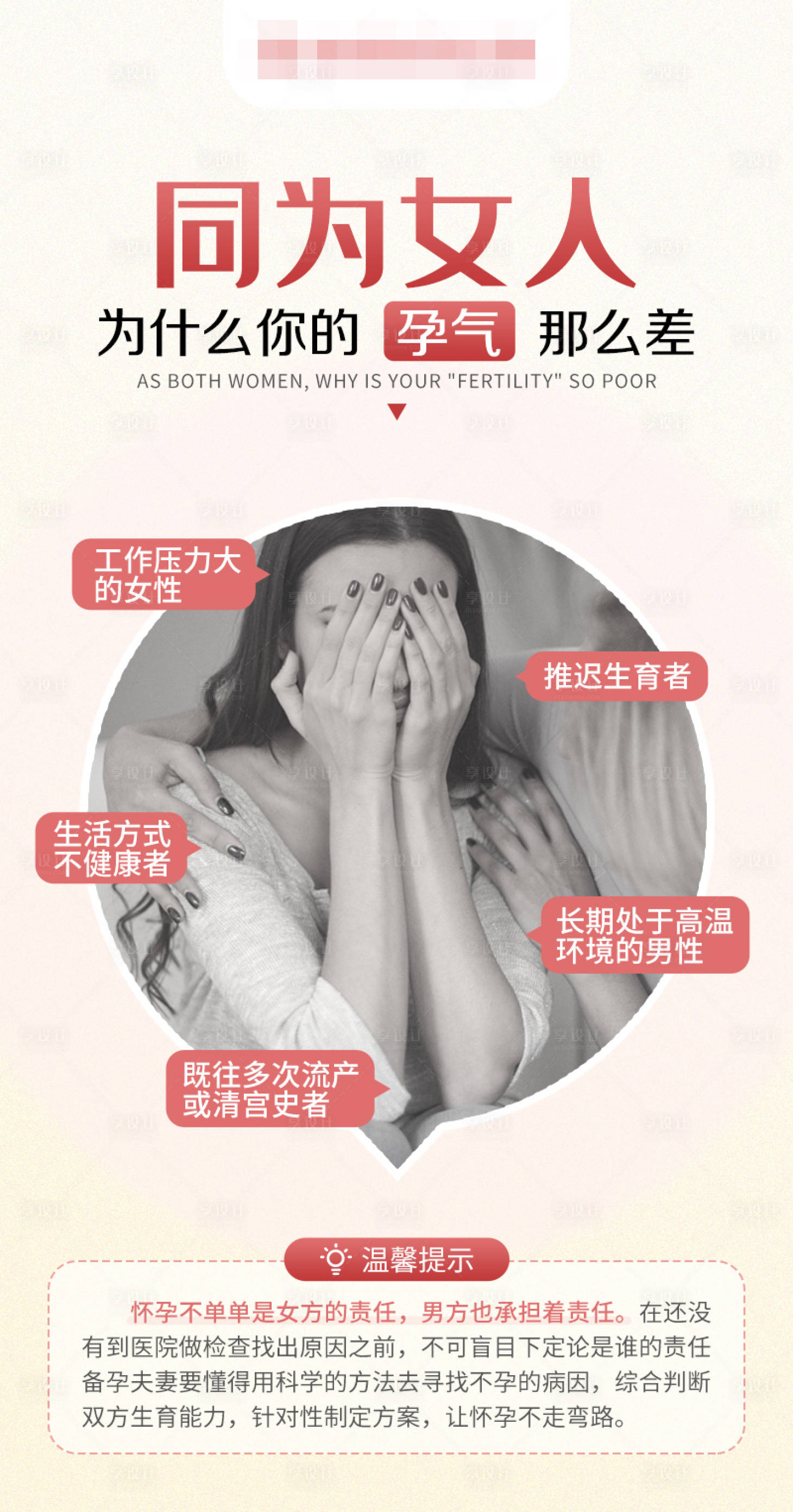 源文件下載【享設計】搜索編號：55930020727365974【女人不孕科普海報】