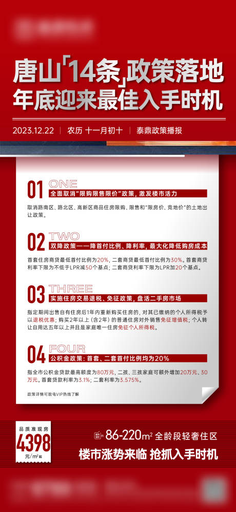 源文件下載【享設計】搜索編號：61280021111663314【地產政策利好海報】