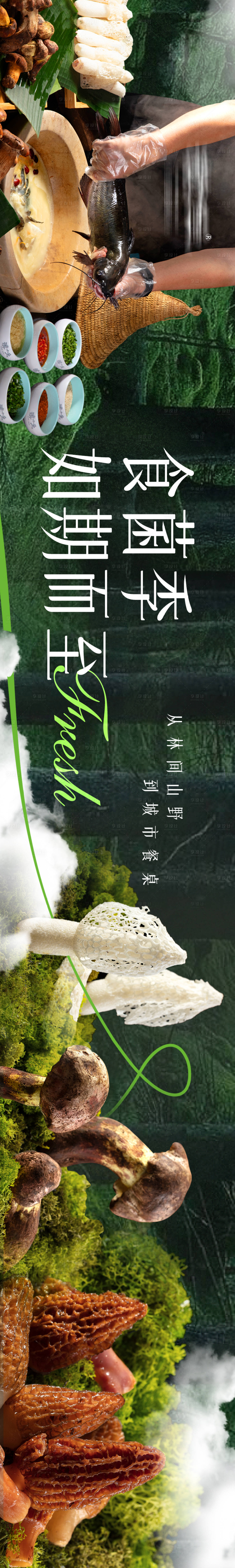 源文件下载【享设计】搜索编号：63350020997738707【石锅鱼五图长图海报】
