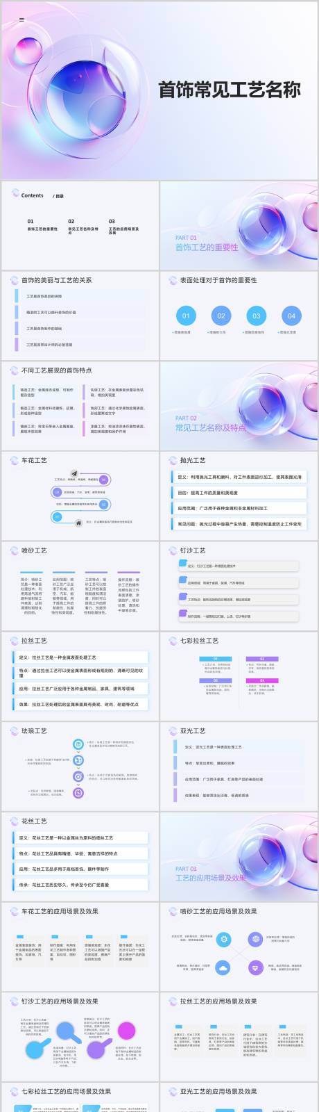 首饰常见工艺名称PPT