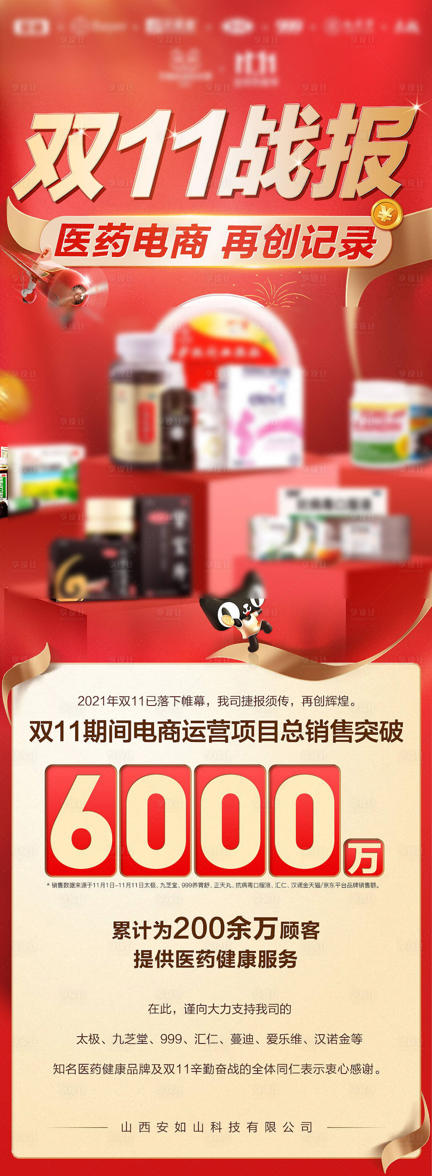 源文件下载【享设计】搜索编号：41470021123948580【电商年终战报海报】