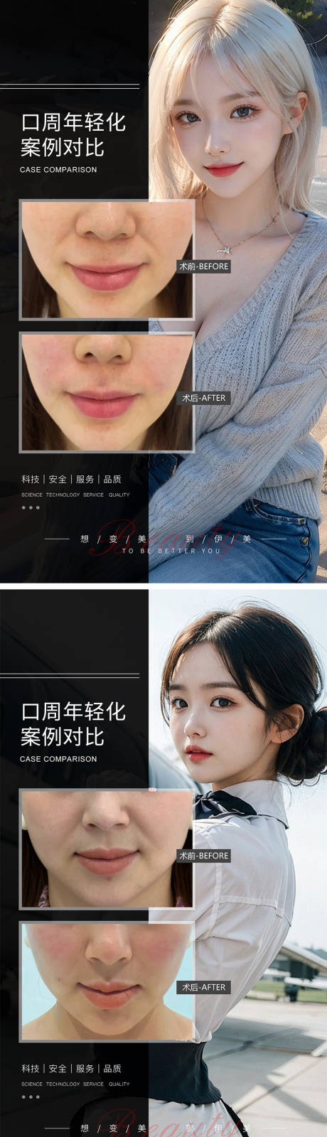 源文件下载【享设计】搜索编号：71410021163803846【医美案例对比模板海报】