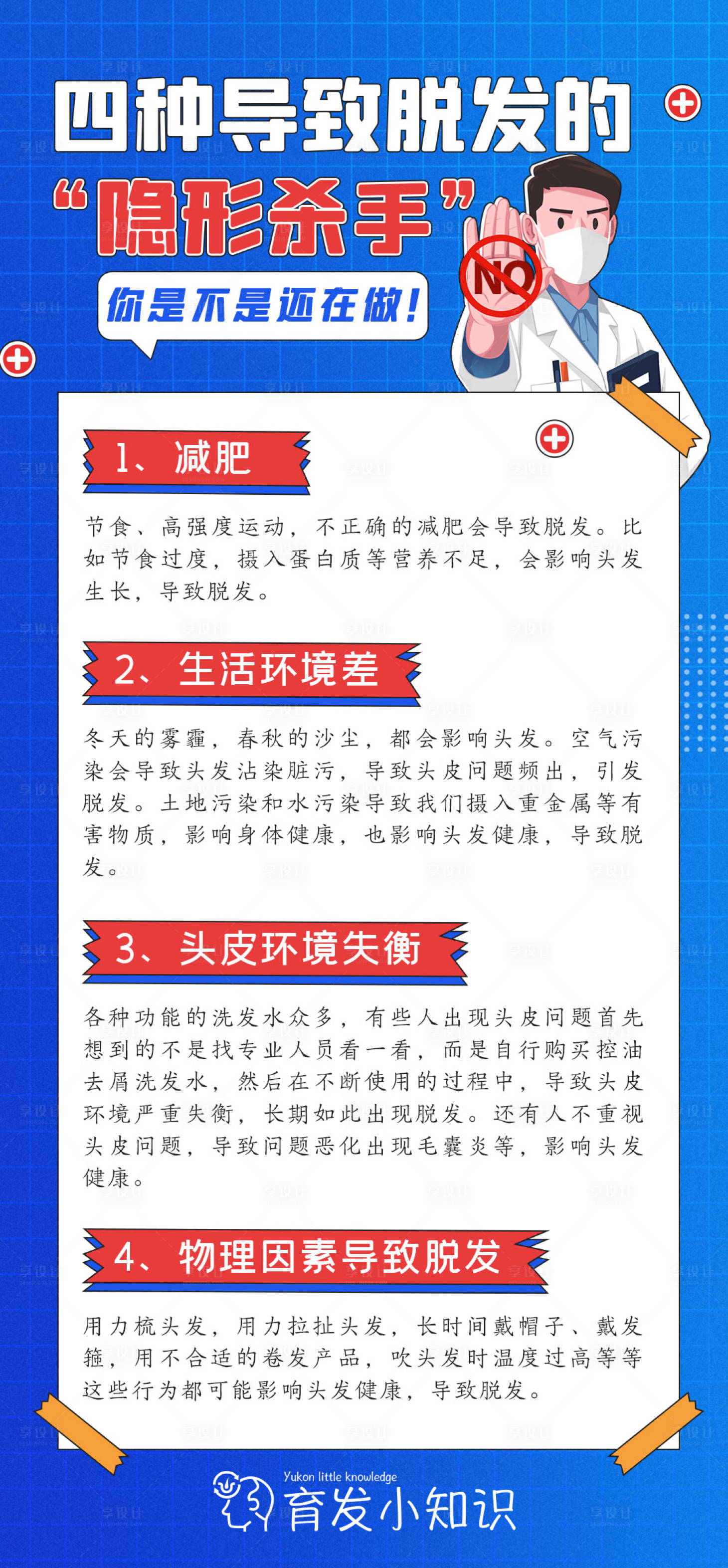 源文件下载【享设计】搜索编号：25150021008489869【脱发科普海报】