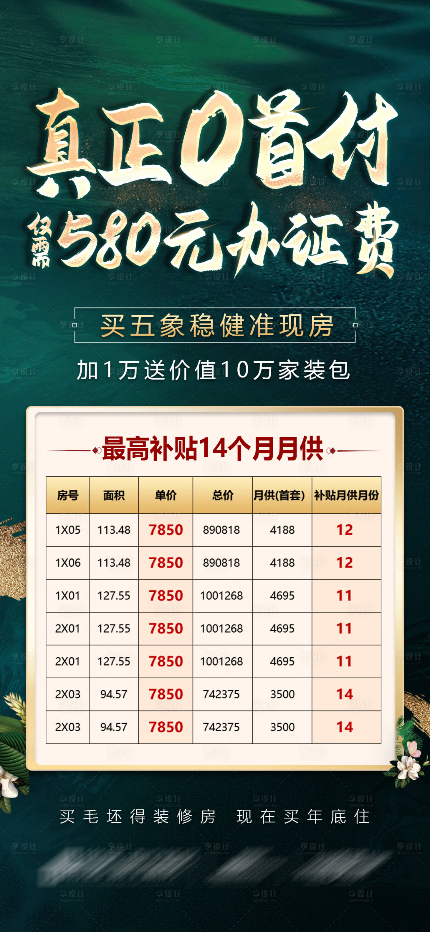 源文件下載【享設(shè)計(jì)】搜索編號(hào)：29860021233208844【渠道地產(chǎn)0首付特惠房海報(bào)】