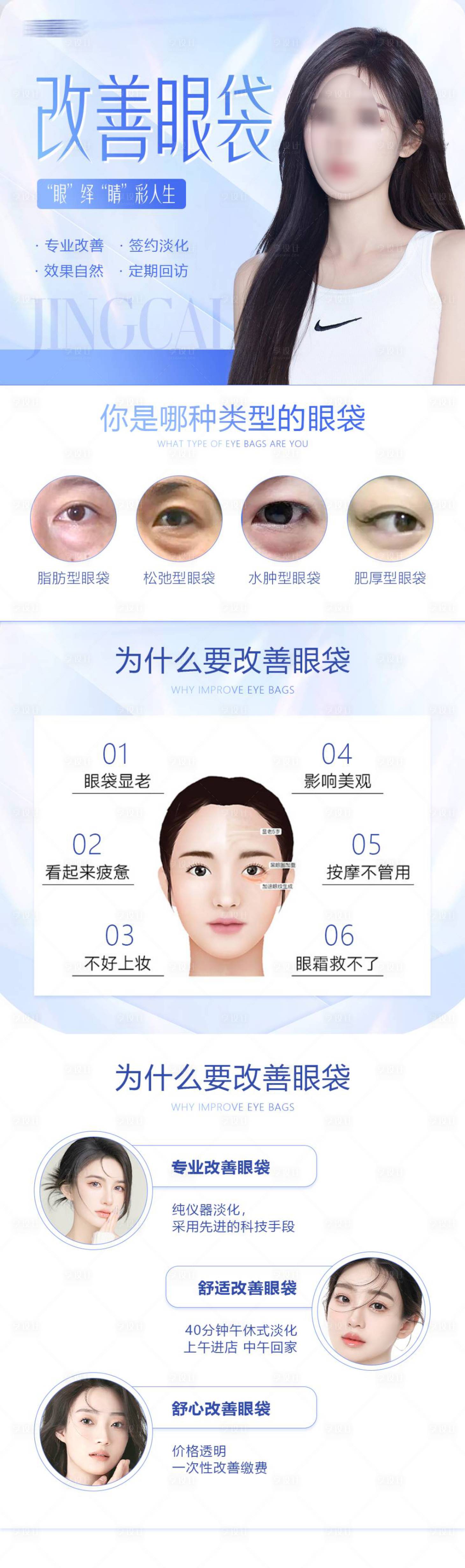 源文件下載【享設計】搜索編號：31190020762943557【改善眼袋祛眼袋醫美長圖海報】