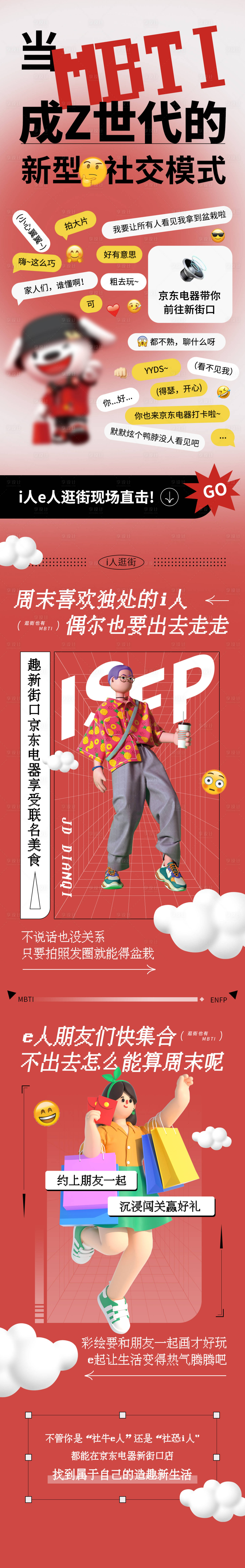 源文件下载【享设计】搜索编号：86270020970996970【mbti成z世代的新型社交模式长图】