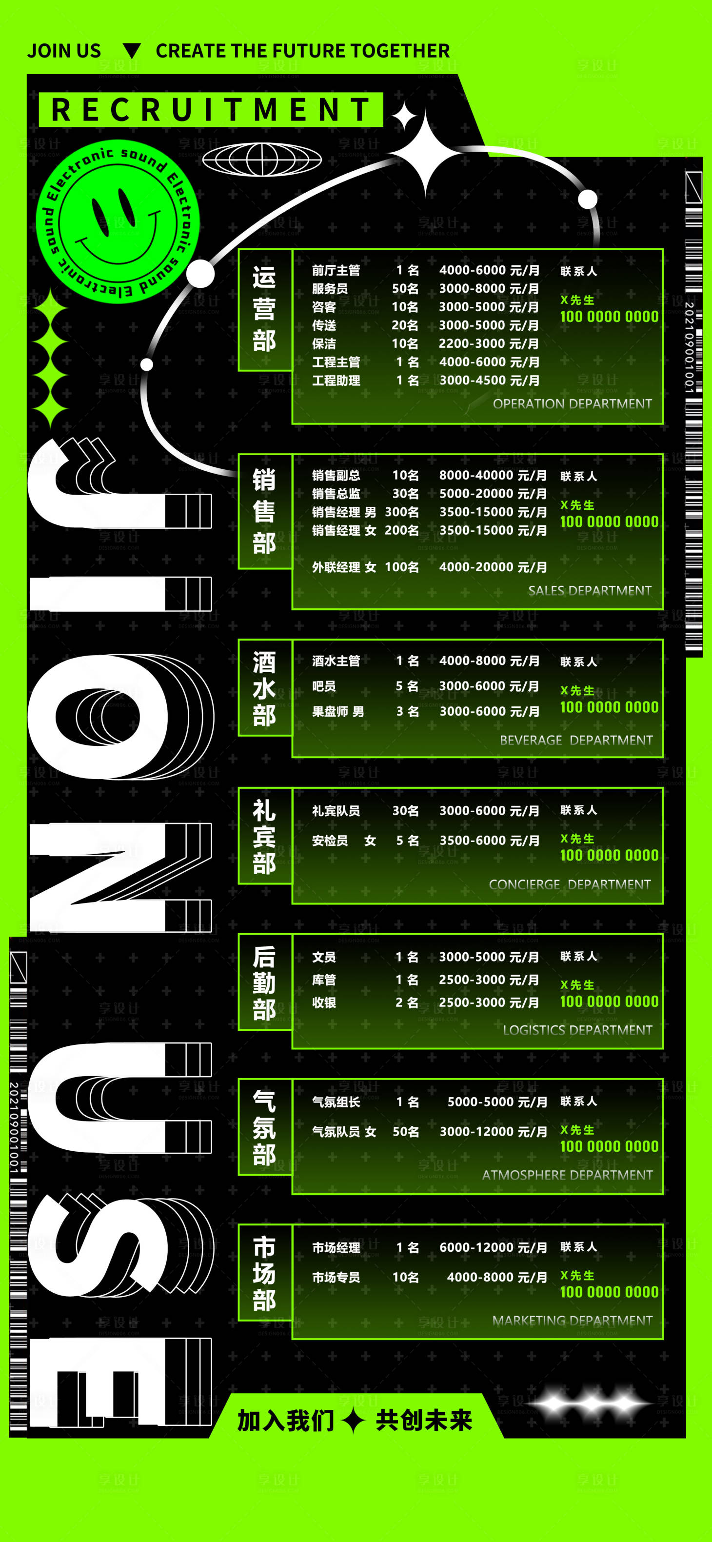 源文件下載【享設計】搜索編號：16900021034228050【酒吧夜店招聘海報】