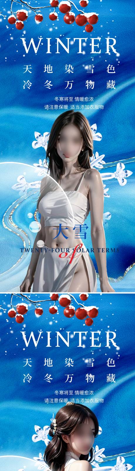 源文件下載【享設計】搜索編號：12120020763154722【醫美大雪節氣海報】