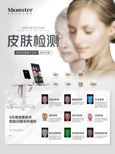 源文件下载【享设计】搜索编号：23920020834783186【医美皮肤检测仪海报】