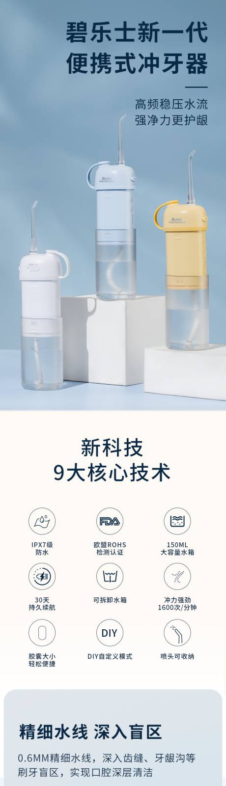 源文件下载【享设计】搜索编号：92240020985726579【冲牙器详情页】