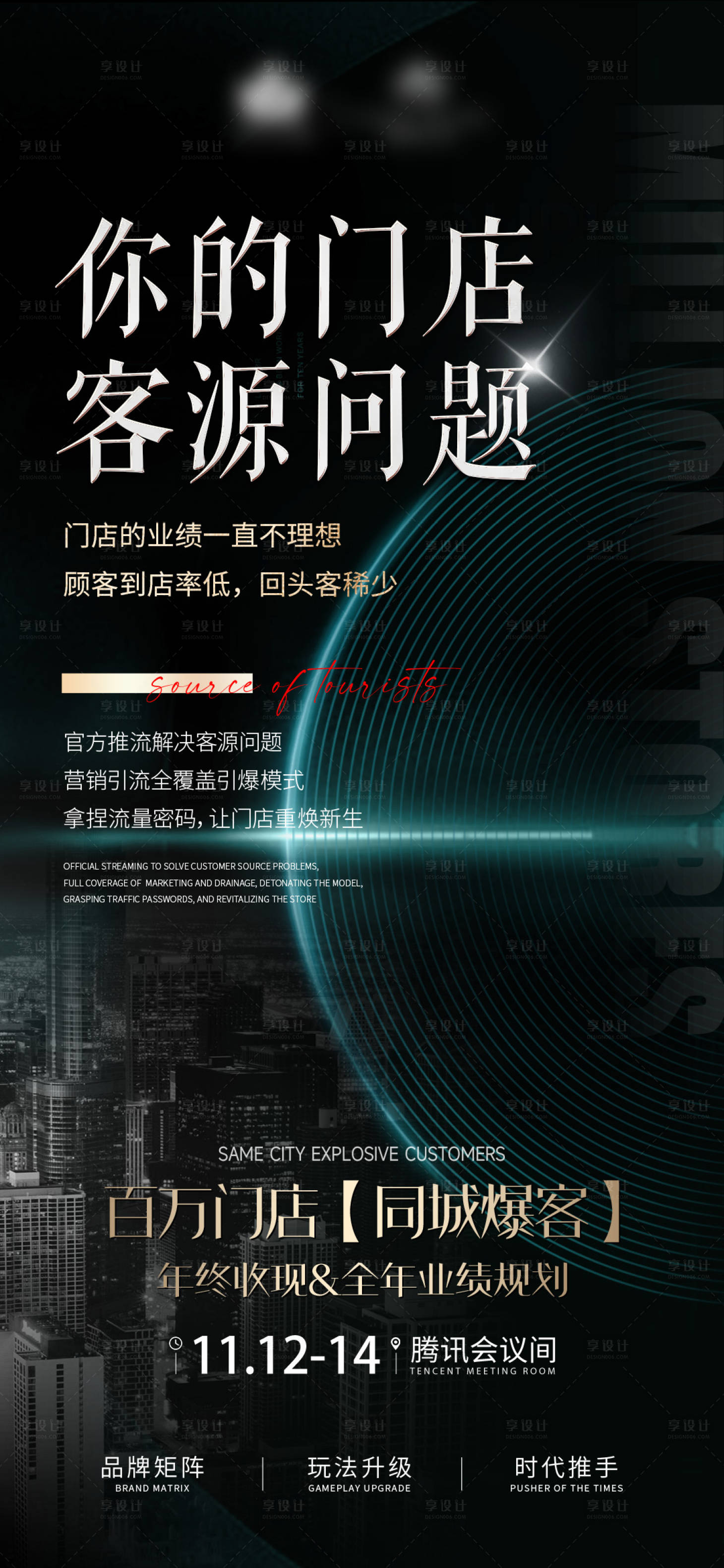 源文件下载【享设计】搜索编号：67000020987865348【门店客源海报】