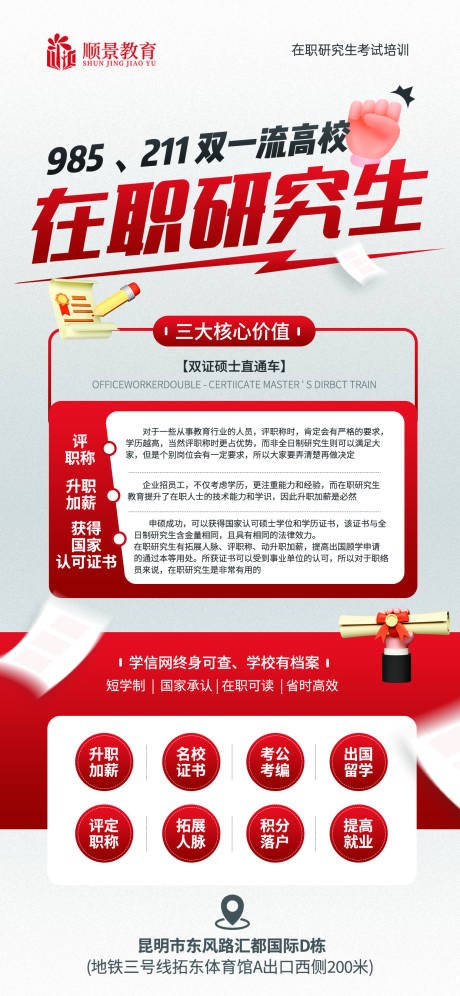 源文件下載【在職研究生考試海報(bào)】編號(hào)：31680021452752971