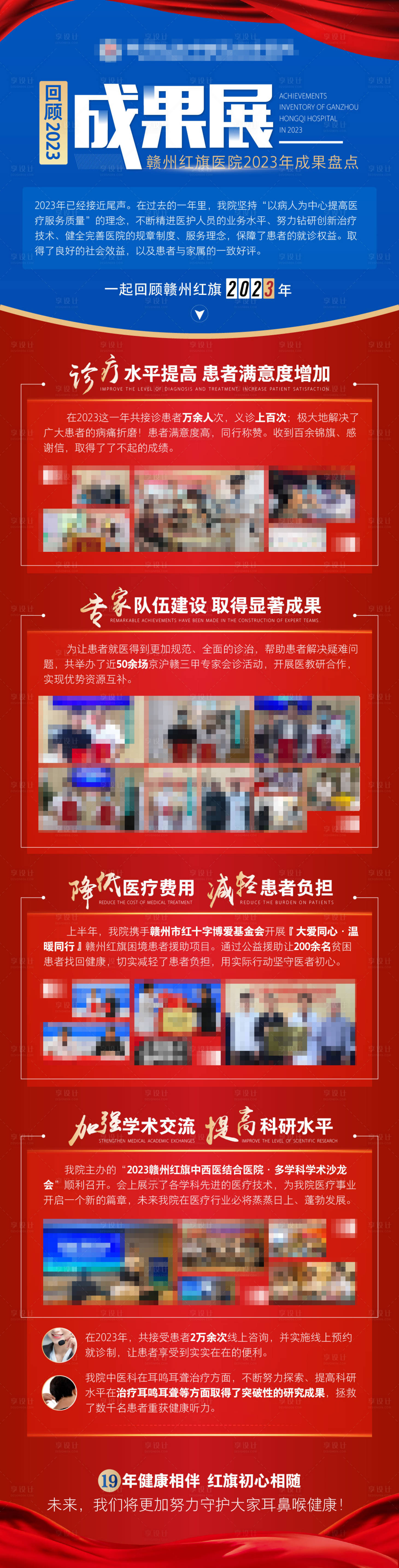 源文件下载【享设计】搜索编号：75640021768065350【年末成果展年度医院回顾长图海报】