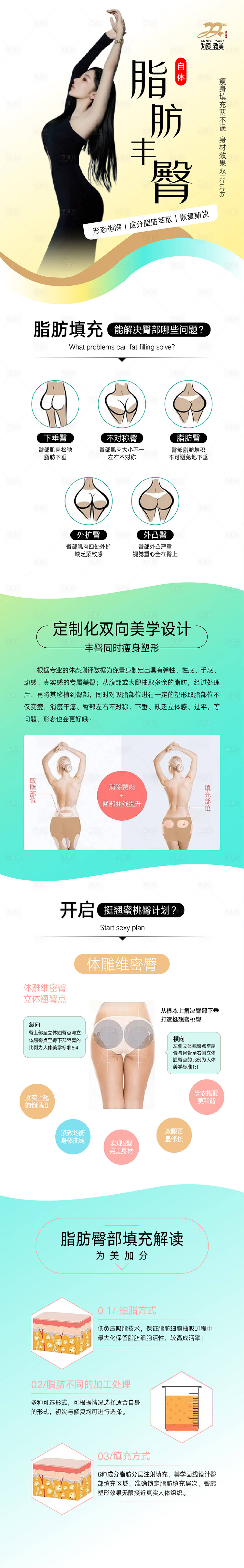 源文件下载【享设计】搜索编号：61490021558238721【脂肪整形长图海报设计】
