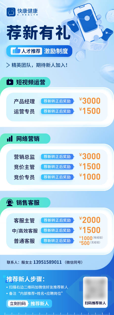 源文件下载【荐新有礼招聘海报】编号：56260021700329603