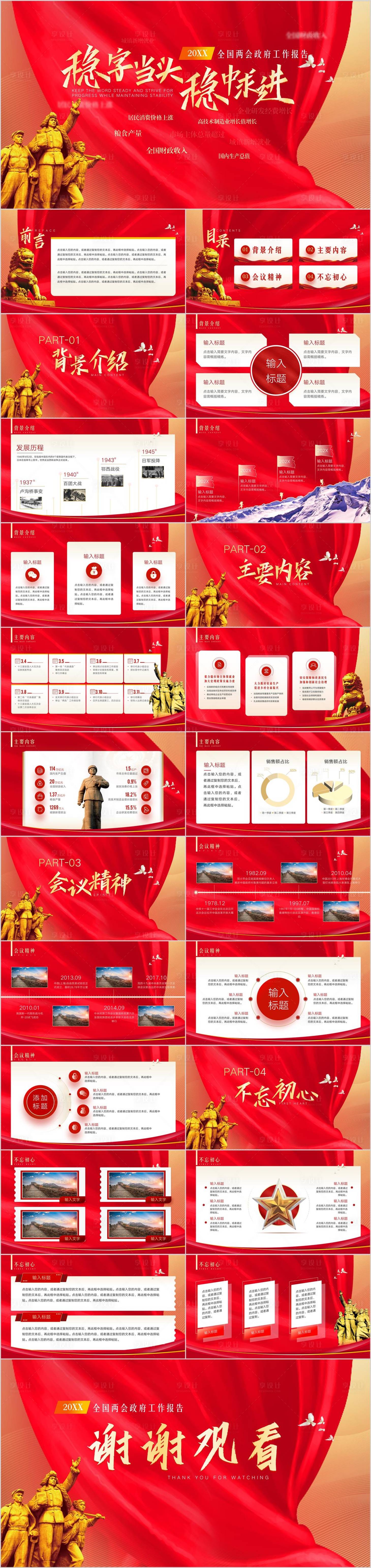 源文件下載【享設計】搜索編號：23700021405002704【黨政風工作述職報告匯報PPT】