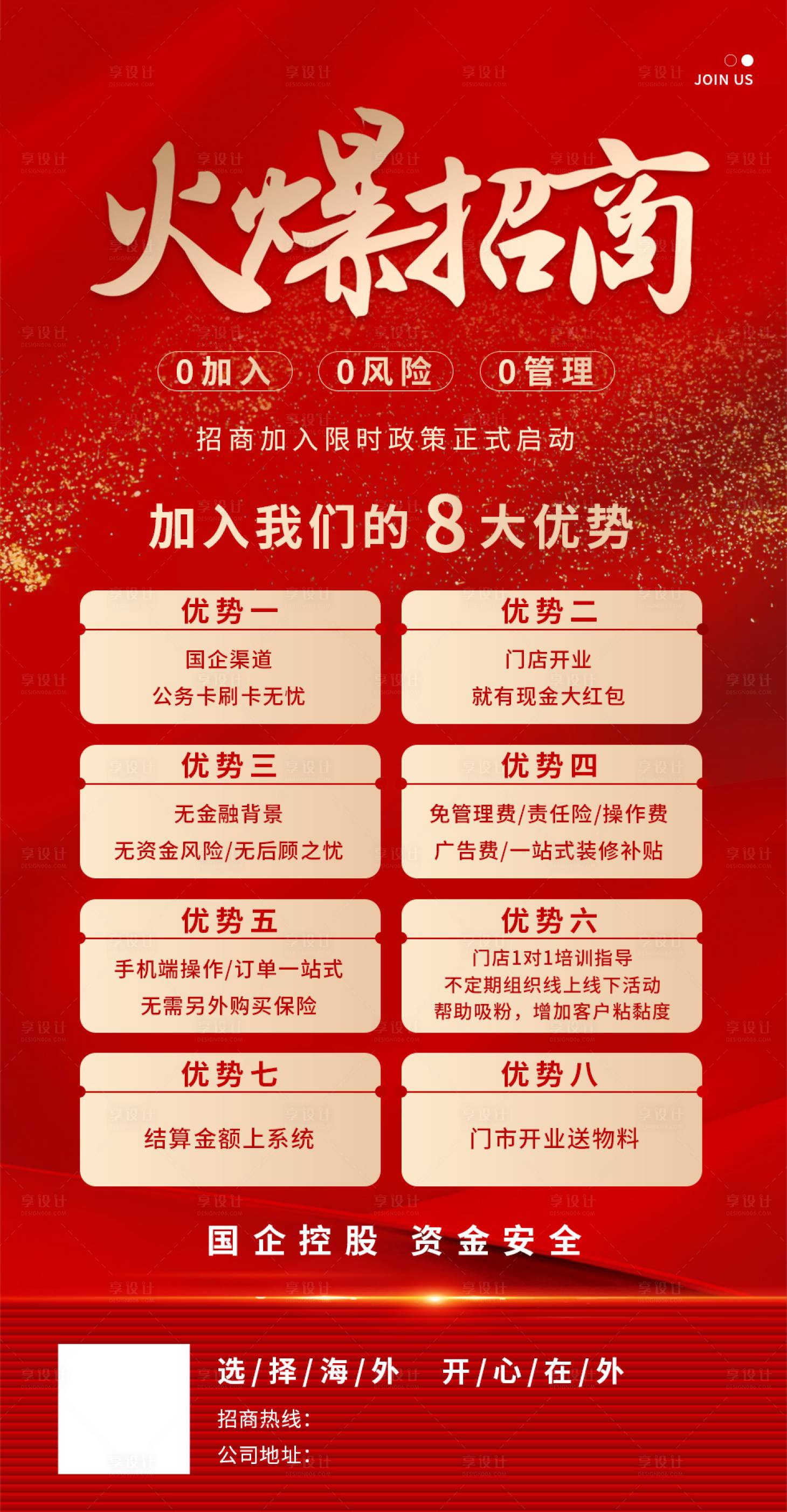 源文件下载【享设计】搜索编号：32430021550378742【招商加盟海报】
