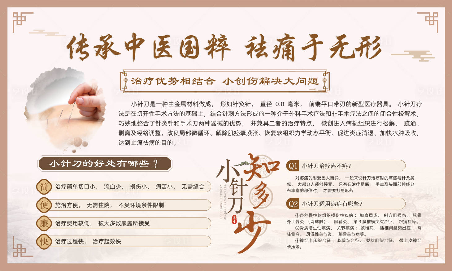 源文件下載【享設計】搜索編號：86780021524199878【中醫針刀科普展板】
