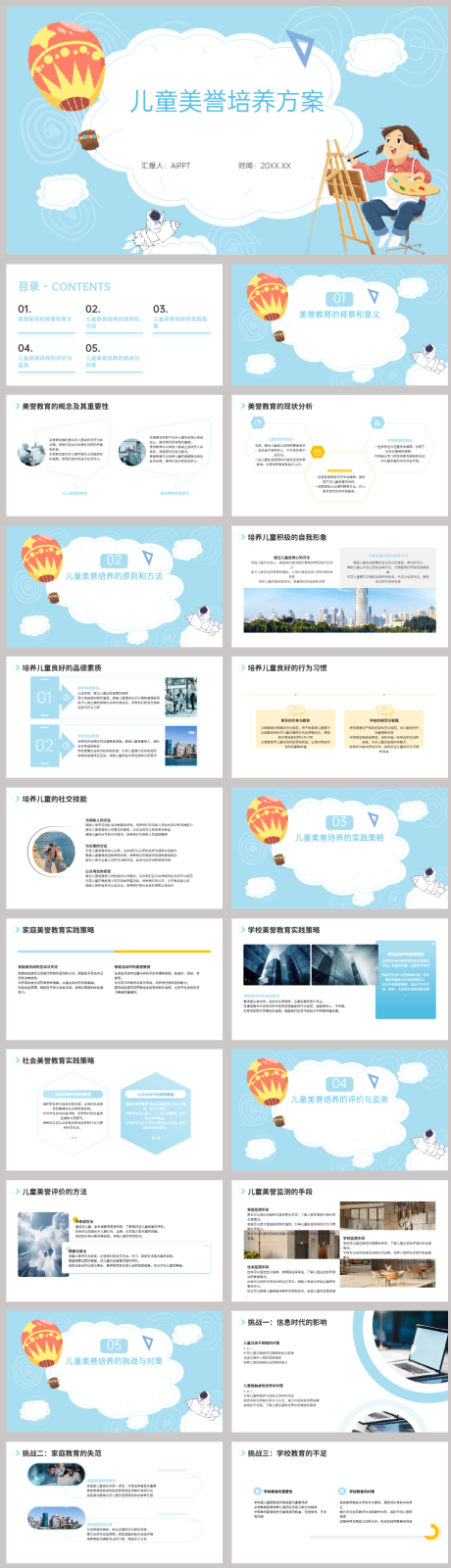 儿童美誉培养方案PPT