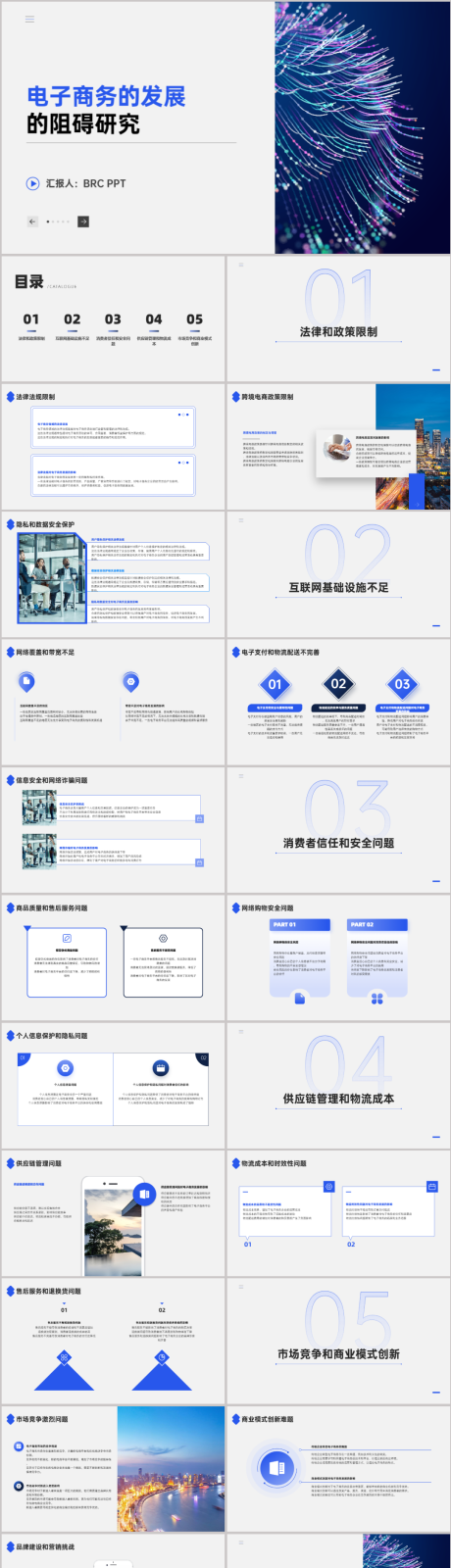 编号：63660021608464013【享设计】源文件下载-电子商务的发展的阻碍研究PPT